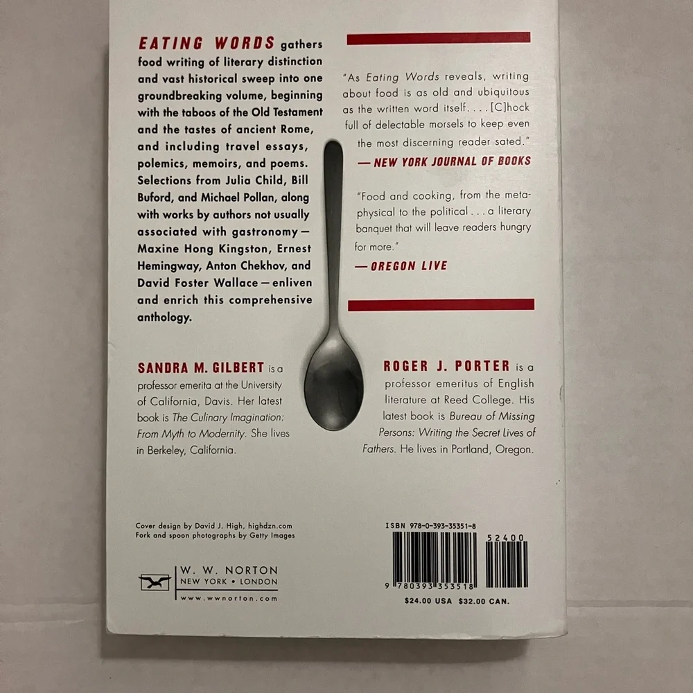 Eating Words: A Norton Anthology of Food Writing (used) - Picture 2 of 2